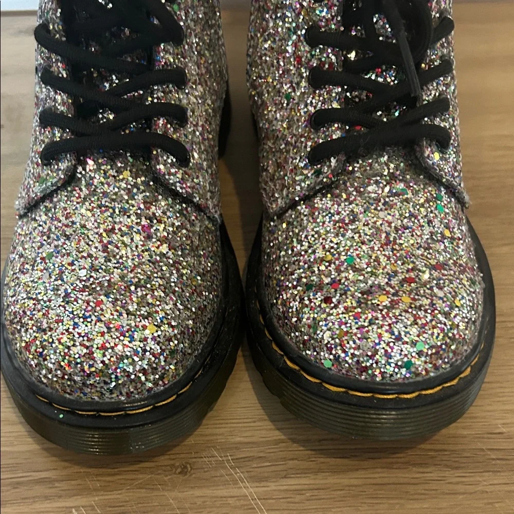 Dr. Martens Girls Sparkle Combat Boots - Glitter Boots